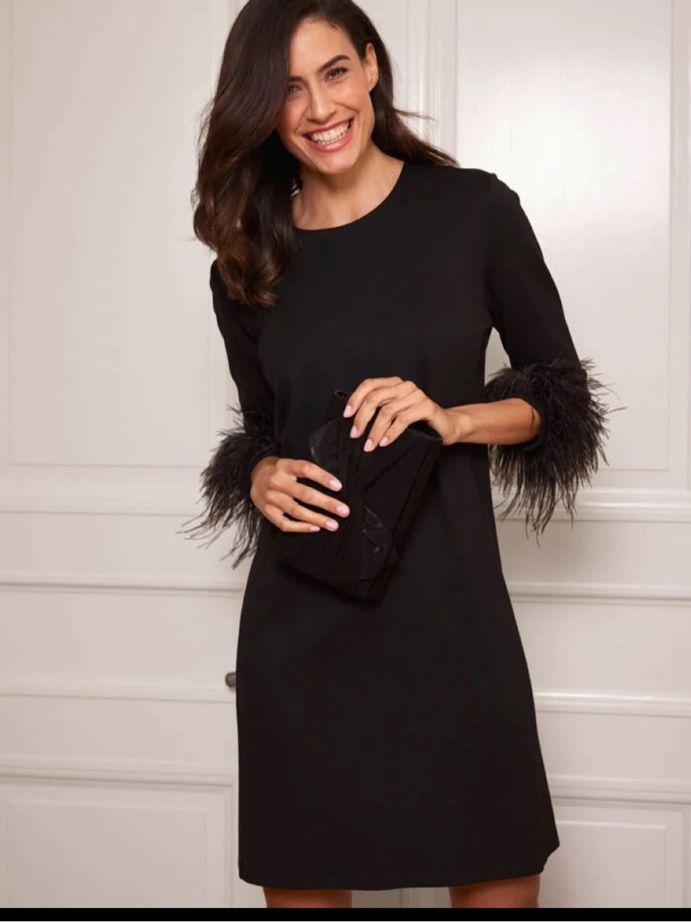 Jude Connally Franca Velvet Shift dress